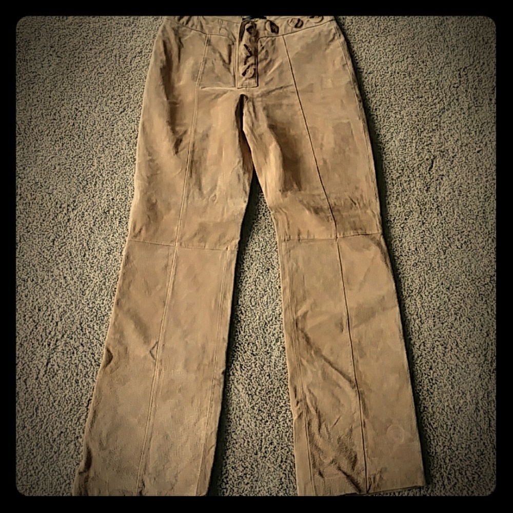 Suede pants